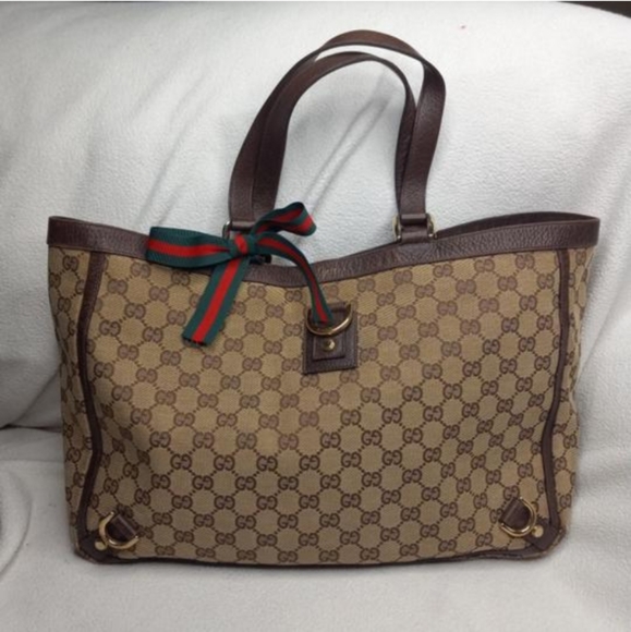 Authentic Gucci GG Monogram Supreme Abbey Canvas Large Tote Bag - Picture 2 of 12